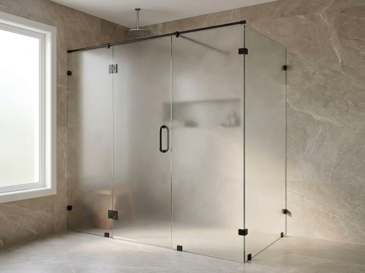 Shower Door Replacement by Fortune Shower Doors for a Clinton Township, Michigan bathroom