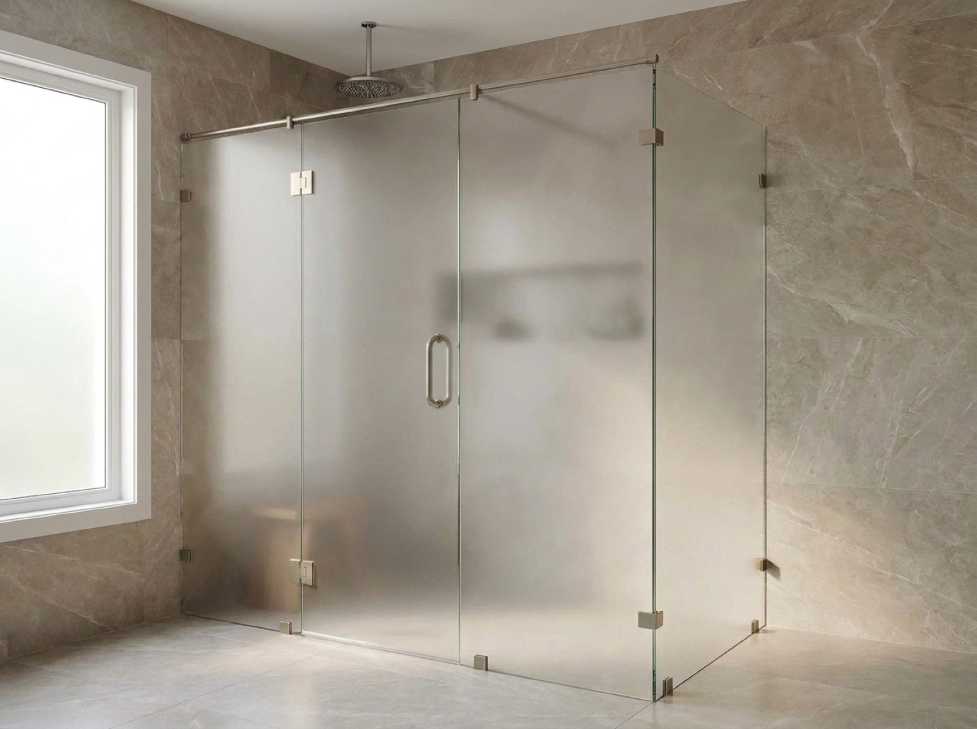 Shower Door Replacement by Fortune Shower Doors for a Roseville, Michigan bathroom