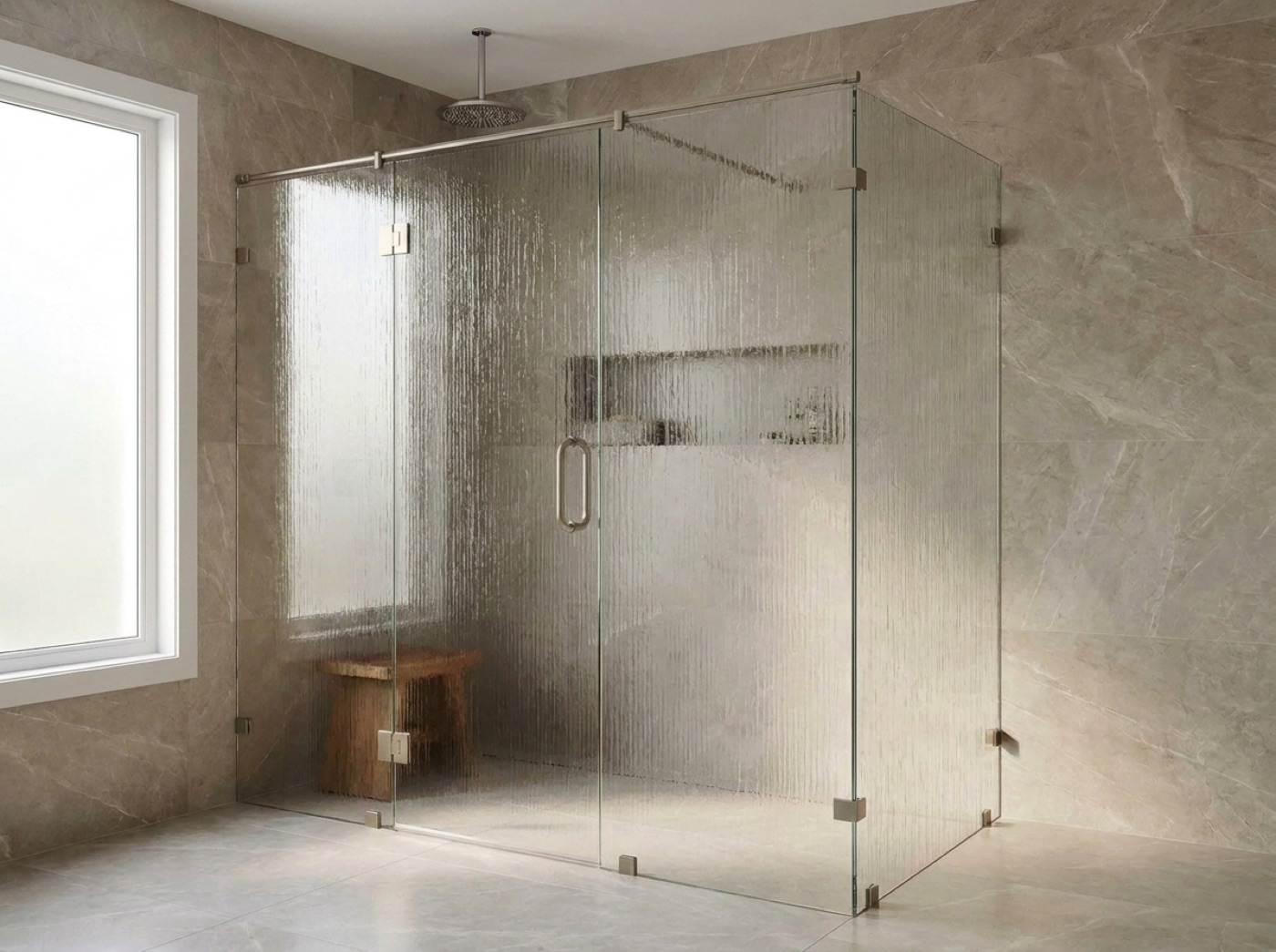 Frameless Shower Doors by Fortune Shower Doors for a Troy, Michigan bathroom