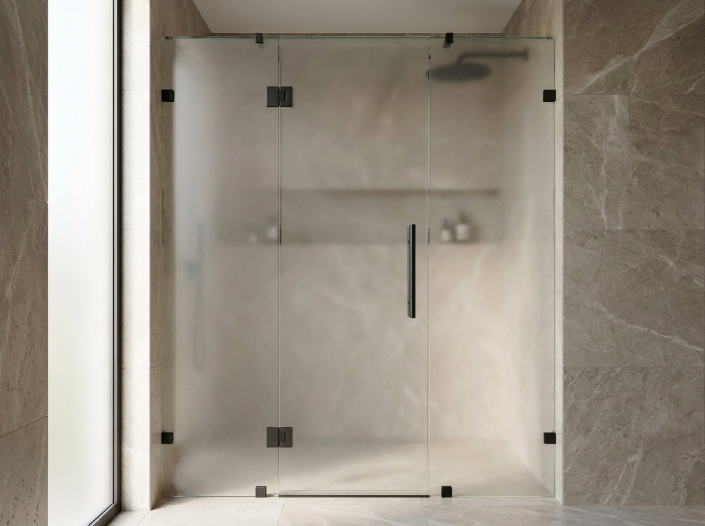 Glass Shower Door Installation by Fortune Shower Doors for a Clawson, Michigan bathroom