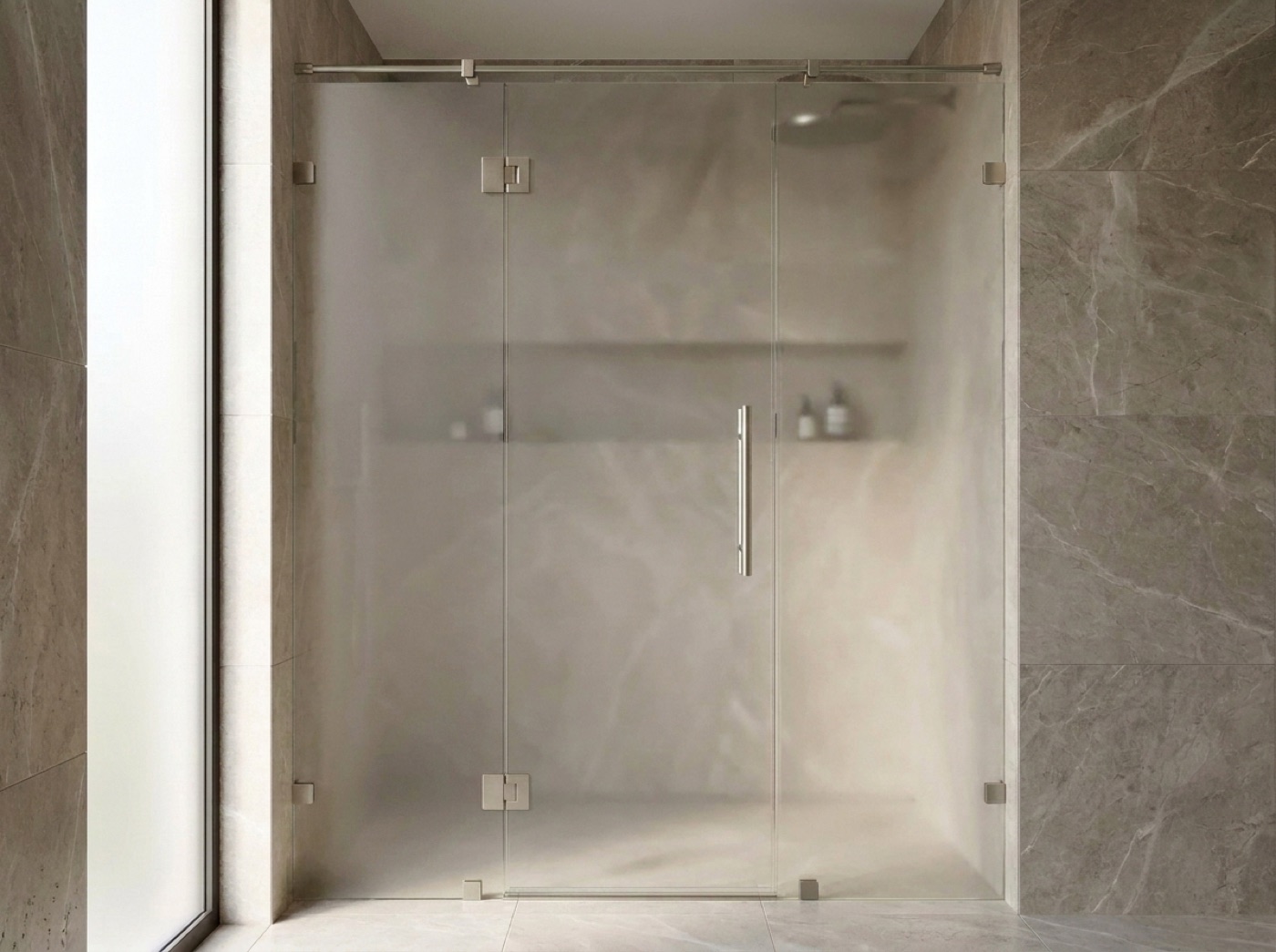 Glass Shower Door Installation by Fortune Shower Doors for a Grosse Pointe, Michigan bathroom